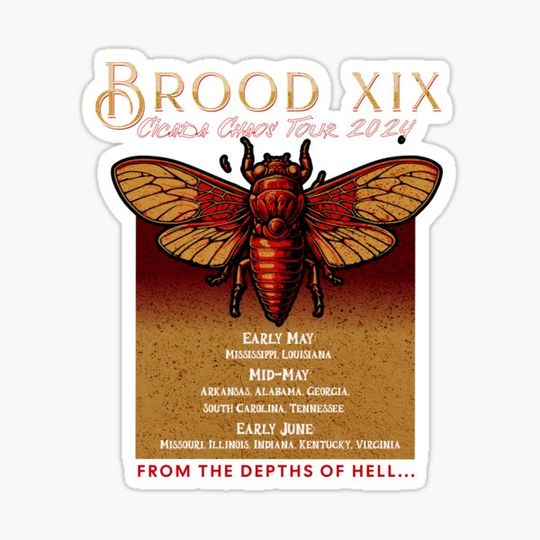 Discover Cicada-geddon 2024: Brood XIX (19) Rock Concert Style Apparel