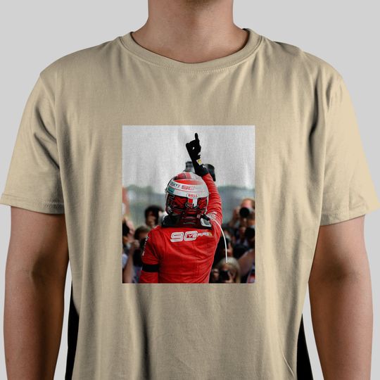 Discover Charles Leclerc Celebrating Graphic Tee Racing Vintage 90s Bootleg T-Shirt