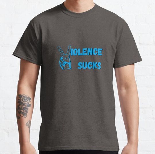 Discover violence sucks, non violence and peace sign