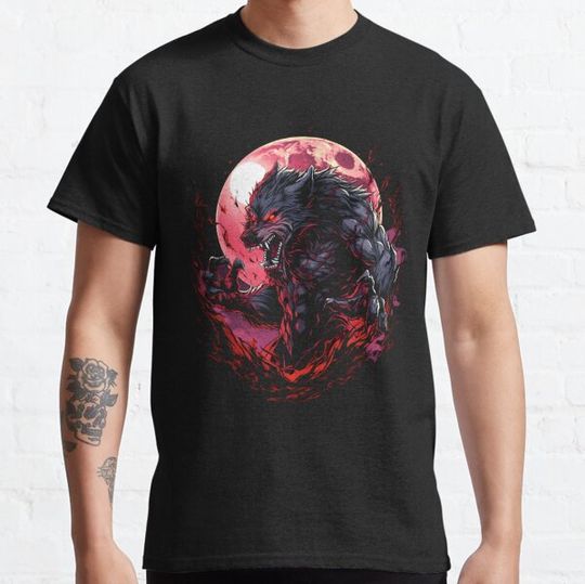 Discover Werewolf Blood Moon Halloween Horror Art