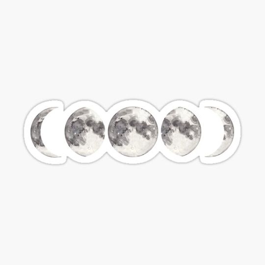 Discover moon phase graphic design print