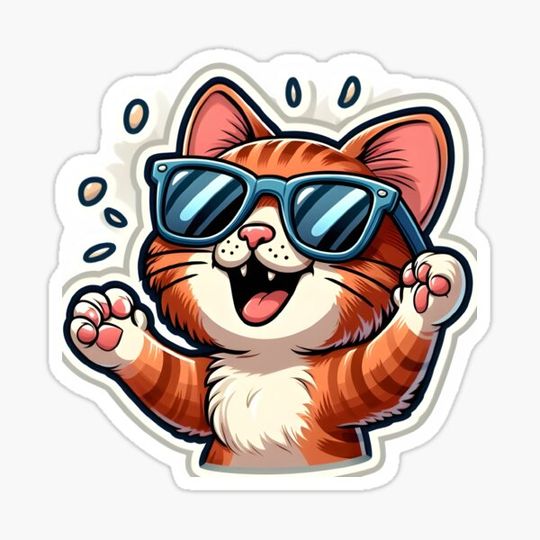Discover Cool cat with sunglasses