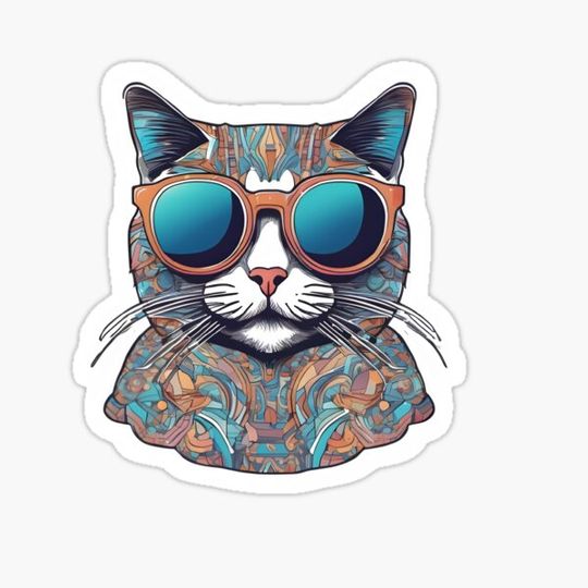 Discover Cool cat with sunglasses