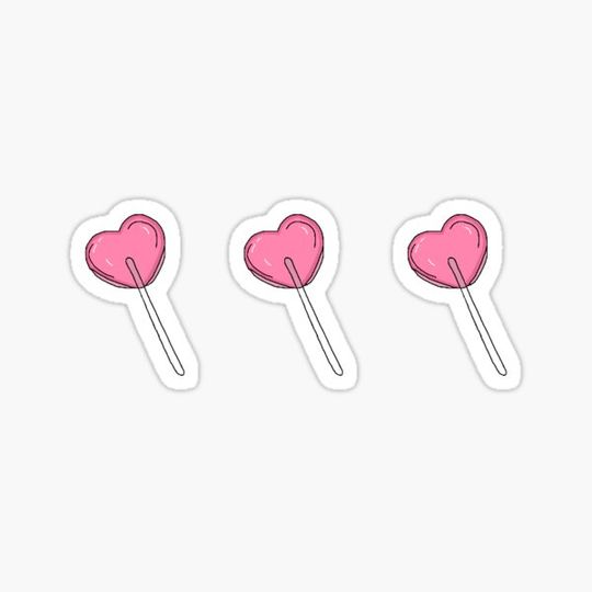 Discover pink heart lollipop pack