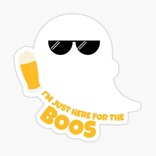 Discover Here For The Boos Drinking  Beer Halloween Ghost