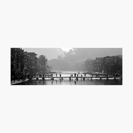 Discover Fenhuang Phoenix old ancient Town China Black and white