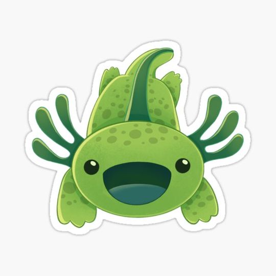 Discover Excited Green Axolotl