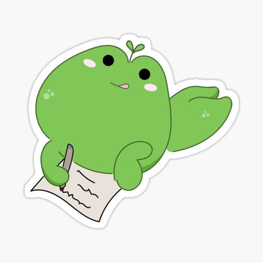 Discover Frog writing a letter