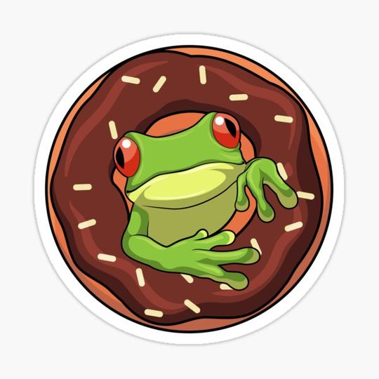 Discover Frog with Donut