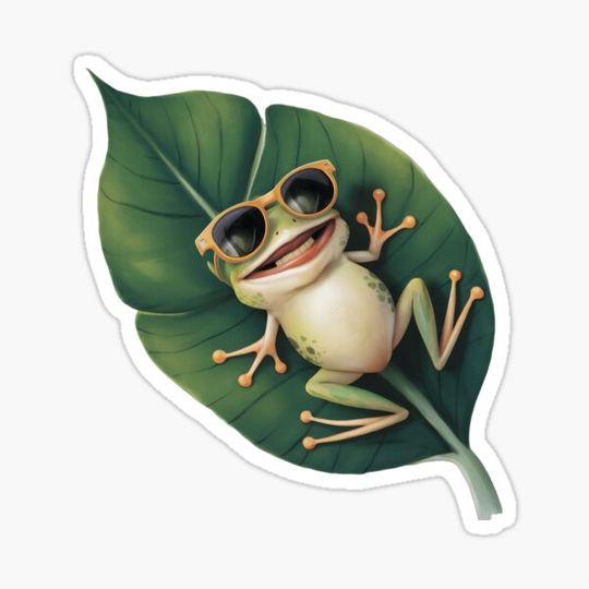 Discover Frog with glasses on a leaf