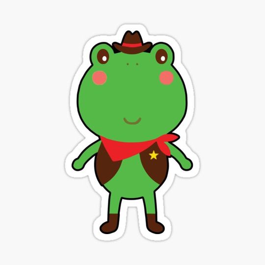 Discover Cute Frog With Cow Hat Kawaii Cowboys Animals