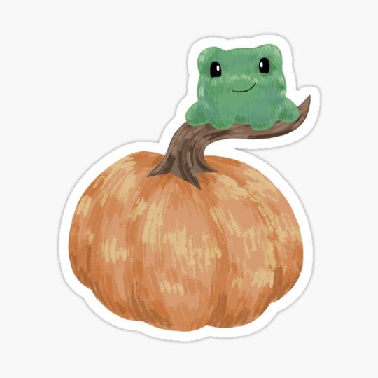 Discover Frog on a Pumpkin