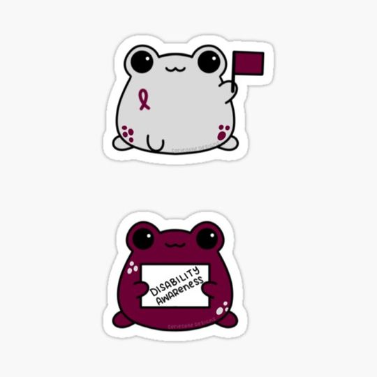 Discover Disability Awareness Frogs V2 - Burgundy