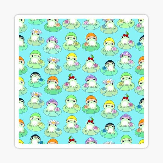 Discover Quirky frogs on turquoise