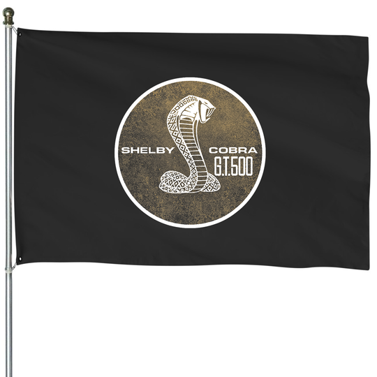 Discover shelby cobra gt 500 iconic cobra logo t House Flags