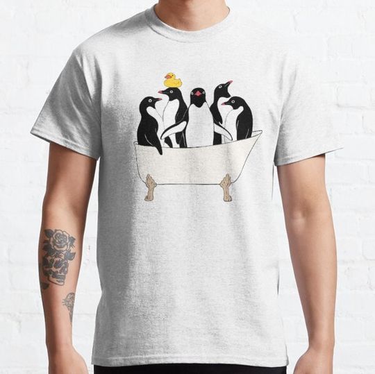 Discover Penguins In Bathtub Pink