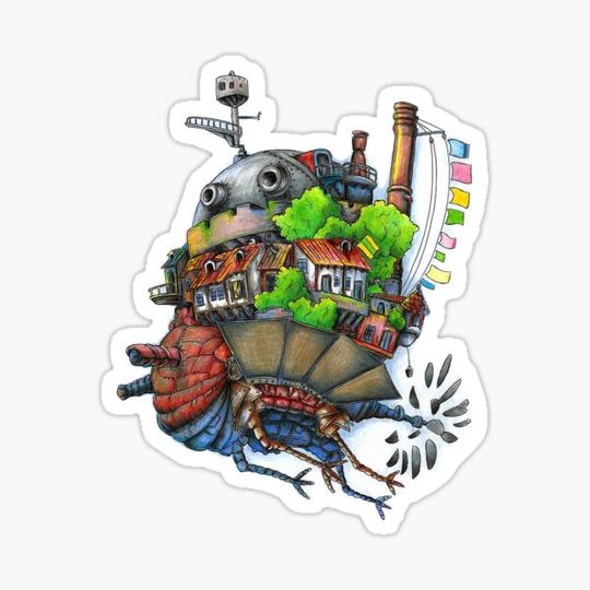Discover moving castle paint art