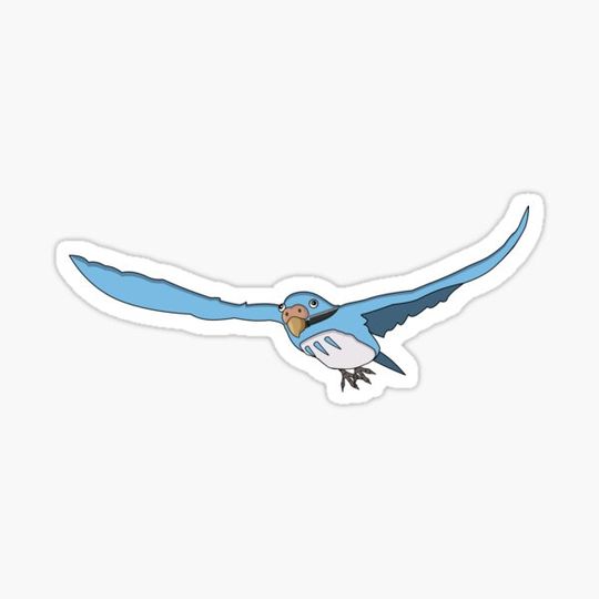 Discover Flight of The Boy and the Heron Parakeets - Blue