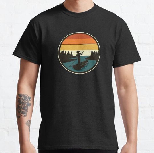 Discover River And Boat Silhouette