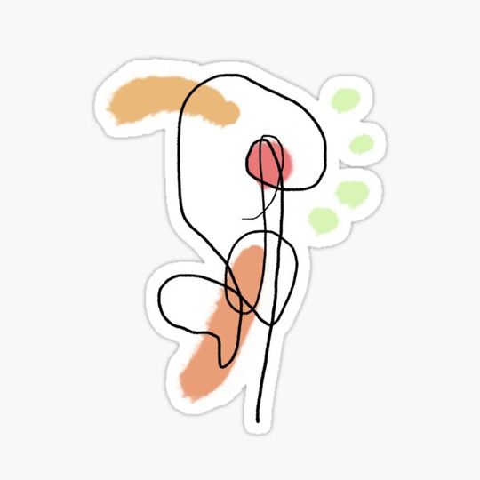Discover Drawing abstract lines flower