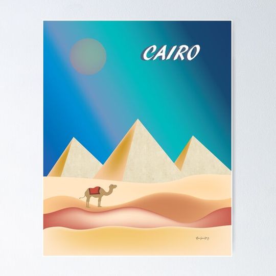 Discover Cairo, Egypt - Skyline Illustration by Loose Petals