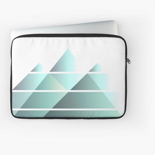 Discover Sage Mountains - Geometric Fade Design