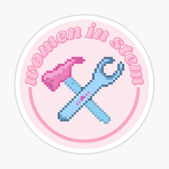 Discover Women in STEM | Science | Engineer | Computer | Build | Aesthetic | Pastel Pink Background