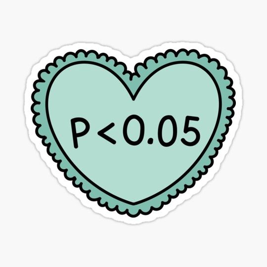 Discover Statistics research sticker - biostatistics, epidemiology, science, public health, valentine's day, funny