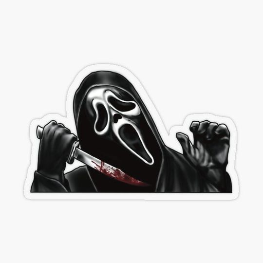 Discover Ghost Face Peeker Sticker