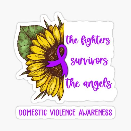 Discover Domestic Violence Awareness - Support the Fighters Admire the Survivors Remember the Angels Never Give Up