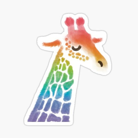 Discover Cute Rainbow Watercolor Giraffe