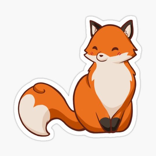 Discover Blushing Fox Sticker