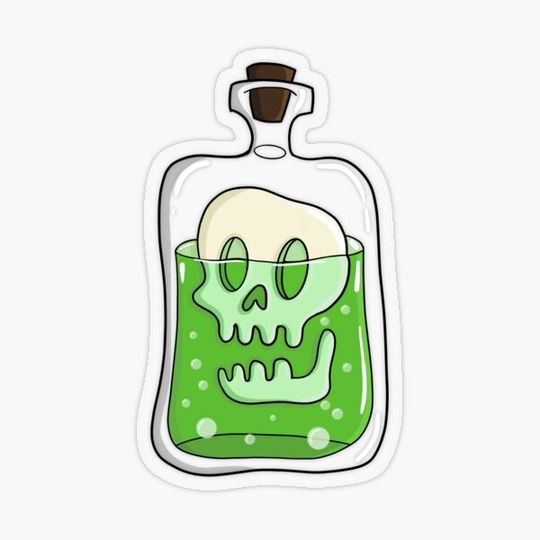 Discover Poison Jar Skull Graphic