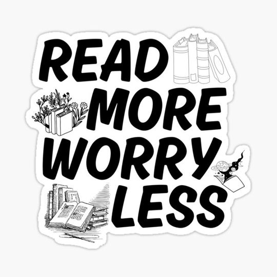 Discover Read More Worry Less Bookworm Tee
