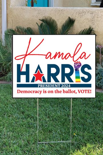 Discover KAMALA LAWN SIGN | Election 2024 | Vote for Democracy | No More Trump