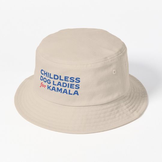 Discover Childless Dog Ladies for Kamala Harris Supporter Bucket Hat