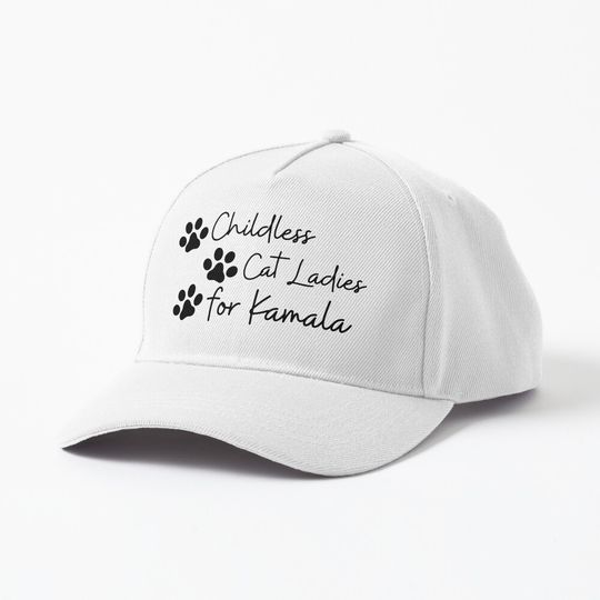 Discover Funny Childless Cat Ladies for Kamala, Harris 47 - Election 2024 Baseball Cap