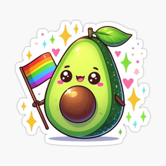 Discover Pride Cuties: Rainbow Flag Sticker by Flora