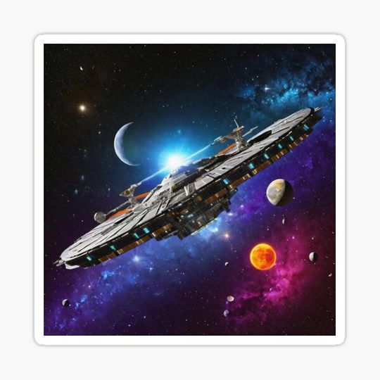Discover Science Fiction Spaceship Galaxy