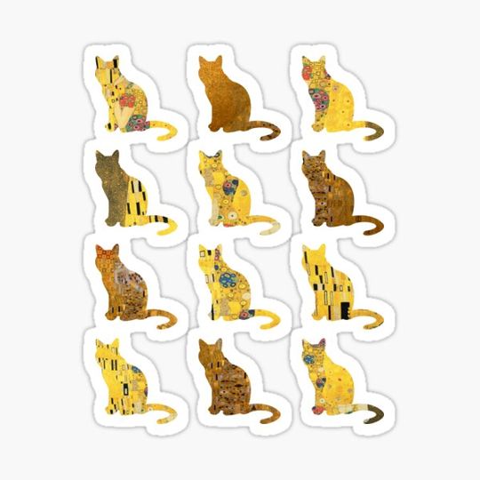 Discover Klimt cats in gold and black