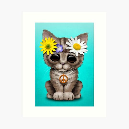 Discover Cute Kitten Hippie