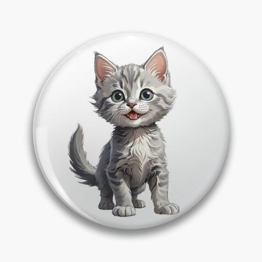 Discover Happy grey kitten