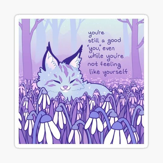 Discover "You're Still a Good You" Snowdrop Flower Lynx Kitten