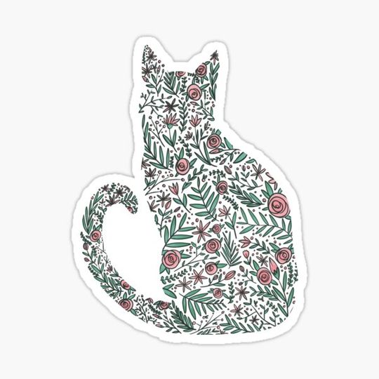 Discover Floral Cat Silhouette
