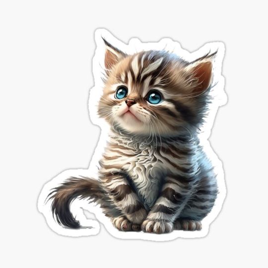 Discover Cute grey kitten