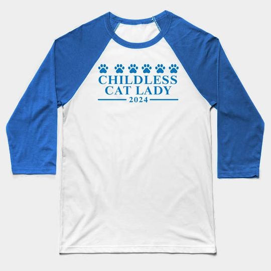 Discover Childless Cat Lady Kamala 2024 Baseball Tees - Childless Cat Lady Baseball T-Shirt BE884