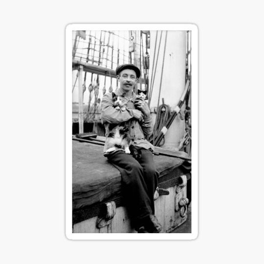 Discover Seaman with a ships cat and kitten