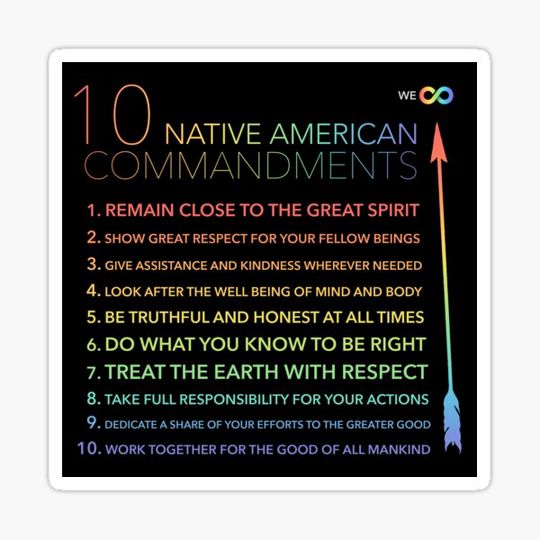 Discover 10 NATIVE AMERICAN COMMANDMENTS by WeCO