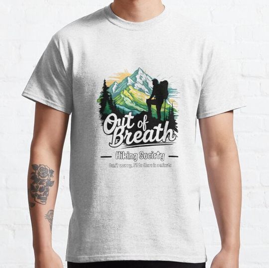 Discover Out Of Breath Hiking Society Fun Camping Design