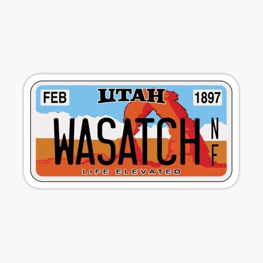 Discover Wasatch National Forest, Utah License Plate